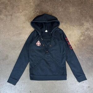 Vintage 80s Black & red California Fire Department hoodie Size women's medium